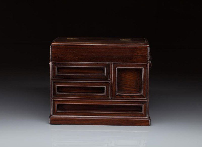 ROSEWOOD MULTI COMPARTMENT STORAGE BOX (1 of 10)