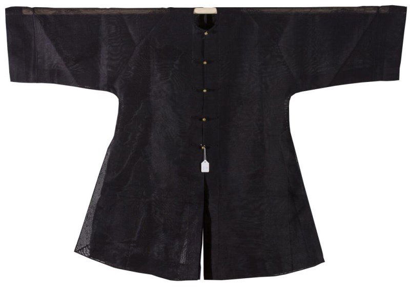 CHINESE QING DYNASTY BLACK DRAGON ROBE (1 of 9)