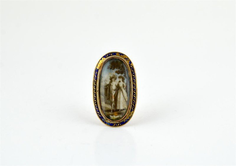 GEORGIAN GOLD MEMORIAL PIN / PENDANT (1 of 1)