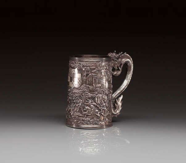 A CHINESE EXPORT SILVER MUG (1 of 5)