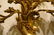 MONUMENTAL PAIR OF GILT BRONZE WALL SCONCES - 7