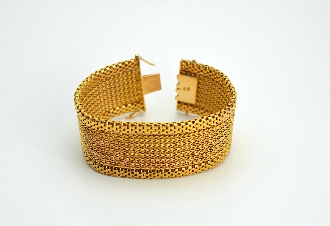 18K YELLOW GOLD MESH BRACELET (1 of 2)