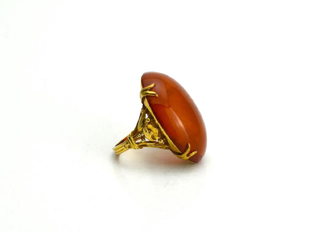 GOLD AND AMBER COCKTAIL RING (1 of 2)
