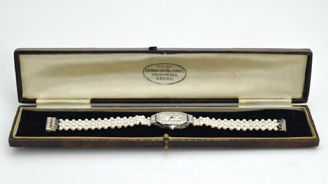 ART DECO WATCH WITH DIAMONDS AND PEARLS (1 of 3)