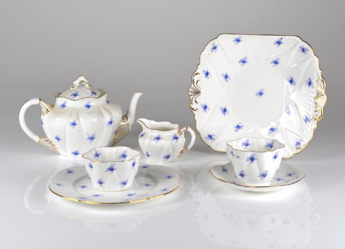 SHELLEY DAINT BLUE ROSE PORCELAIN TEA SET (1 of 1)