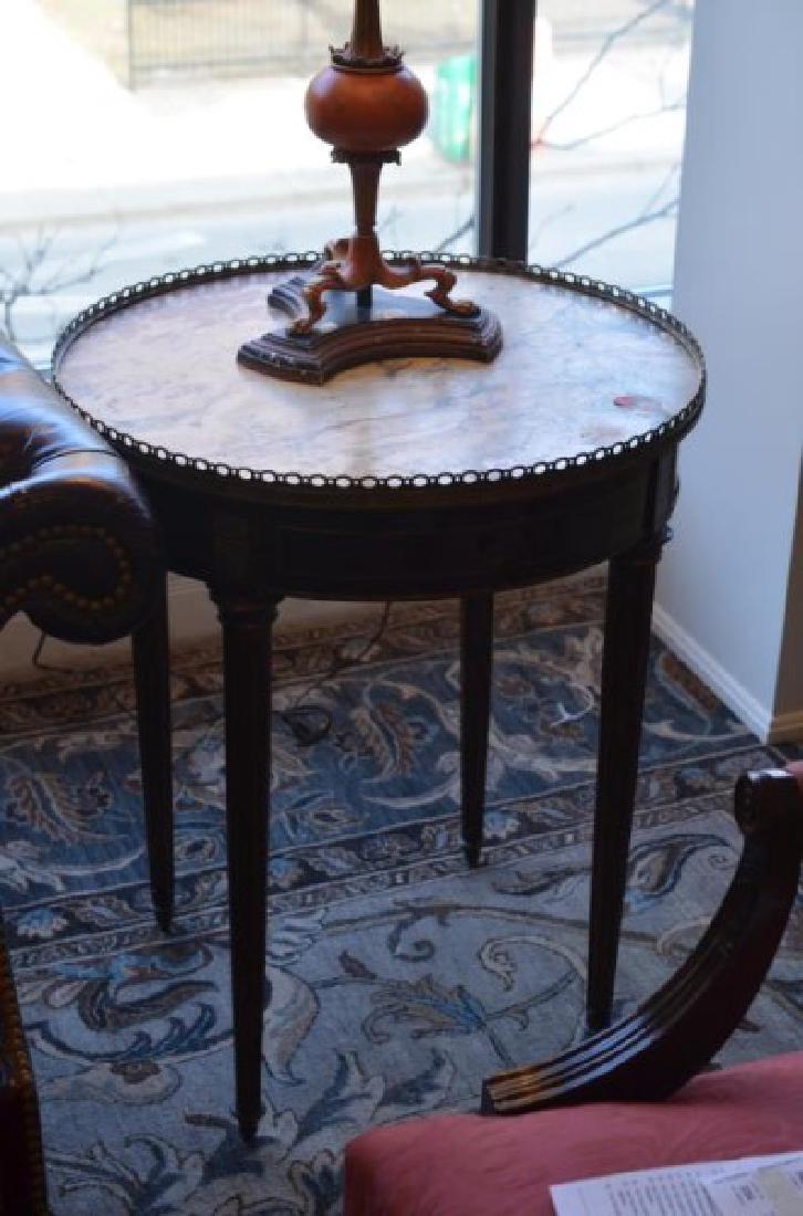 FRENCH MARBLE TOP CIRCULAR SIDE TABLE (1 of 2)