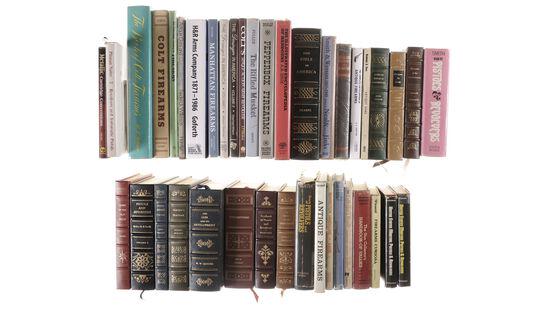 Large Group of Assorted Firearms Research Books: Large Group of Assorted Firearms Research Books Lot includes approximately 40 assorted firearms history books. Titles include: "The History of Smith and Wesson 1857-1945" by Robert J. Neal and Roy G.
