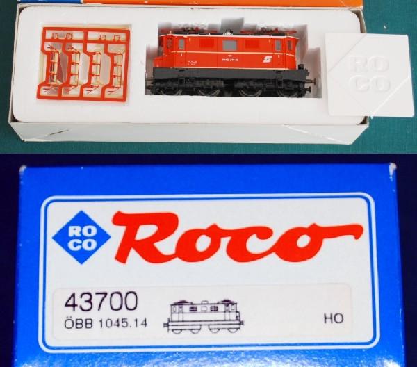 OBB 1045.14 014-6 Roco 43700 HO Scale: OBB 1045.14 014-6 Roco 43700 HO Scale. The Austrian prototype model is in the original box and packing. We see European couplers on the model. The model runs well on DC test track. We do not believe t