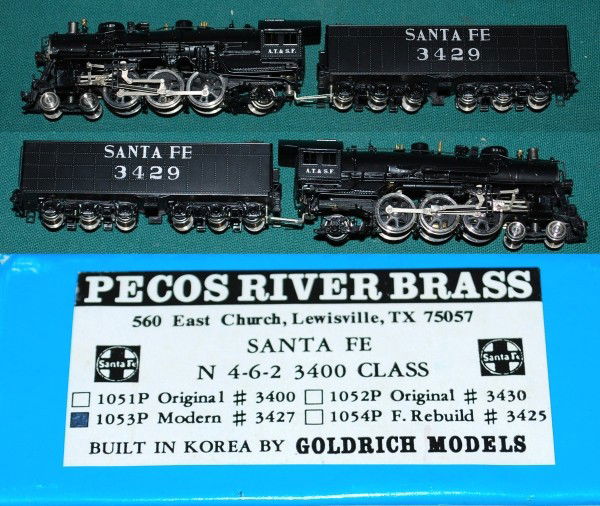 GOLDRICH MODELS PECOS RIVER BRASS Nゲージ 外国車両 蒸気機関車 SL 6022 Pecos River Brass O scale two rail group of four Santa Fe heavyweight  passenger cars - Painted