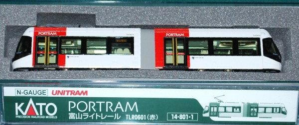 Toyama Light Rail Tram KATO 14-801-1 N-Scale: Toyama Light Rail Tram KATO 14-801-1 N-Scale. In 2006, Japan's small city of Toyama opened a new light rail transit (LRT) tramway using tram-train technology – the innovative blending of tramway and
