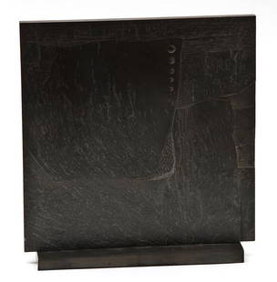 Edward Middleditch - Abstract: Edward Middleditch (1923-1987) Abstract, Slate Sculpture, signed at lower right, 20 x 20 x 1 cm (7 3/4 x 7 3/4 x 1/4 in)