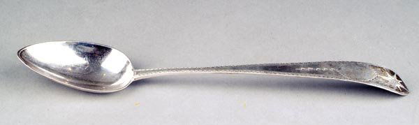 A George III Irish silver pointed Old English star: A George III Irish silver pointed Old English star bright-cut gravy spoon by William Ward, Dublin 1791, 31.5cm (12.5in), 117g (3.75