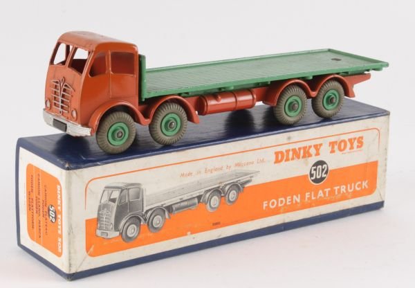 A Dinky No.502, Foden Flat Truck, second type cab