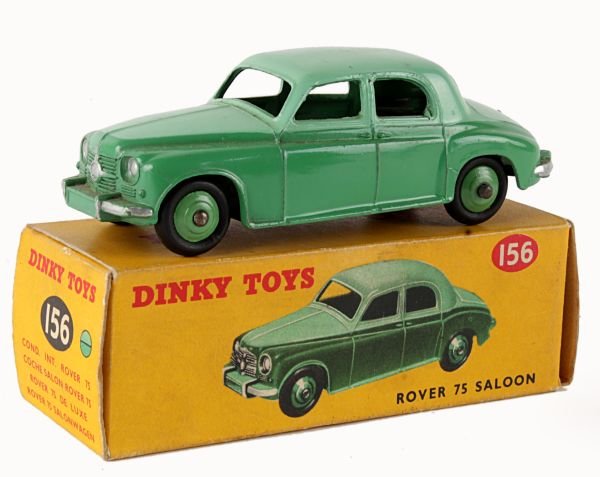 A Dinky No.156, Rover 75 Saloon, two-tone green,