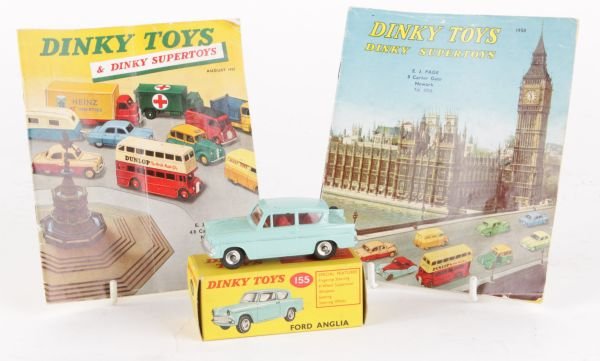 A Dinky No.155, Ford Anglia, pale blue, spun hubs