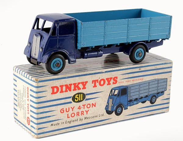 A Dinky No.511, Guy 4-Ton Lorry, dark blue with a