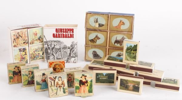 Assorted world matchbox labels, box covers and box