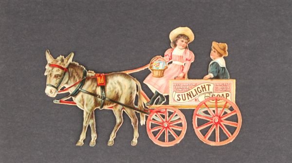 Thirty-four Sunlight Soap printed card advertising