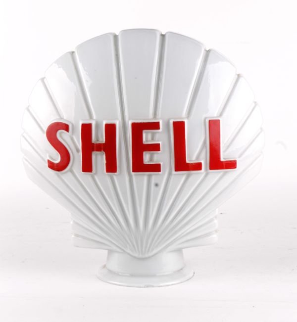 A Shell glass petrol pump globe, by Morco, of typ