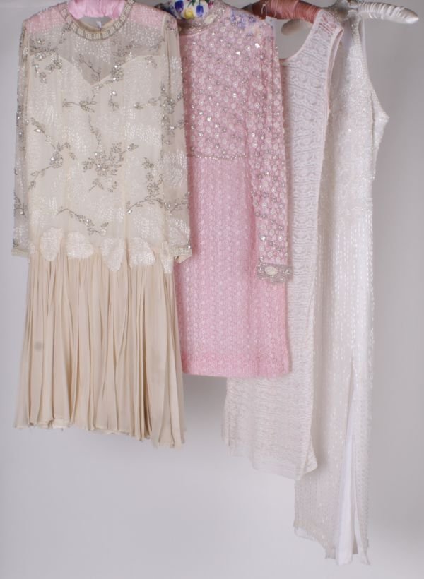 A 1920s style sequin and beaded silk chiffon flapp - 2