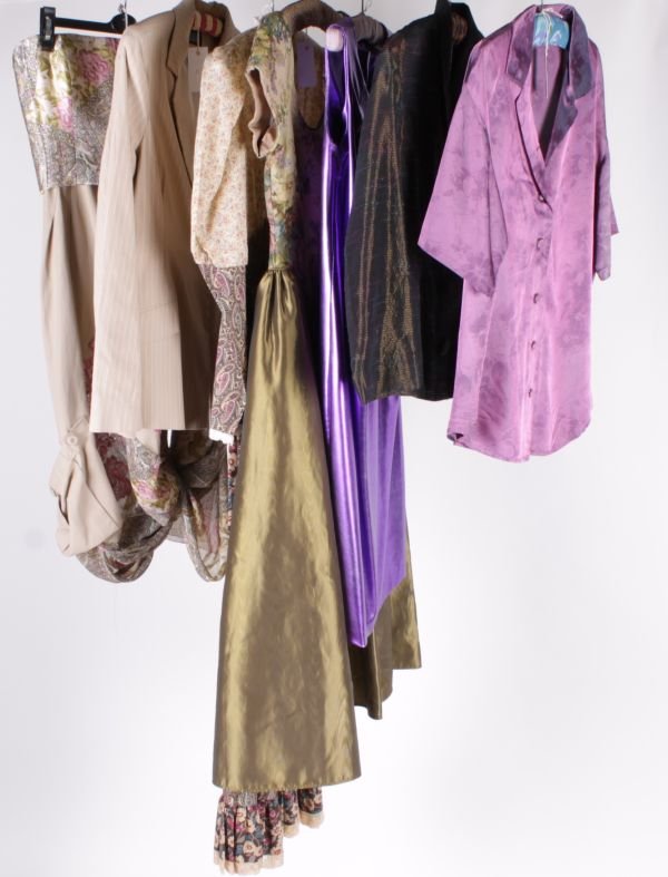 A 1980s Sarah Djeradi designer silk georgette and - 2