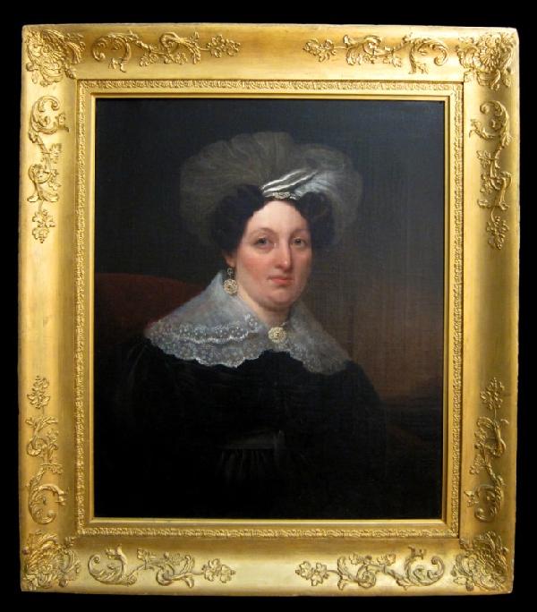 Chester HARDING (1792-1866) Oil Paintings: Pair of portraits, circa 1825-30, 30 x 25 inches. Although these paintings are apparently unsigned, they are accompanied by a copy of a letter from the former director of the Danforth Museum of Art (F