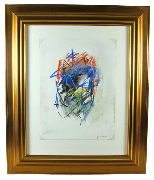 Joan MITCHELL (1926-1992) Pastel: Pastel, untitled, signed lower right. 15 inches x 11 inches. Provenance: Probably acquired from the artist by the present owner's father, circa 1980-90, thence by descent to the present owner.