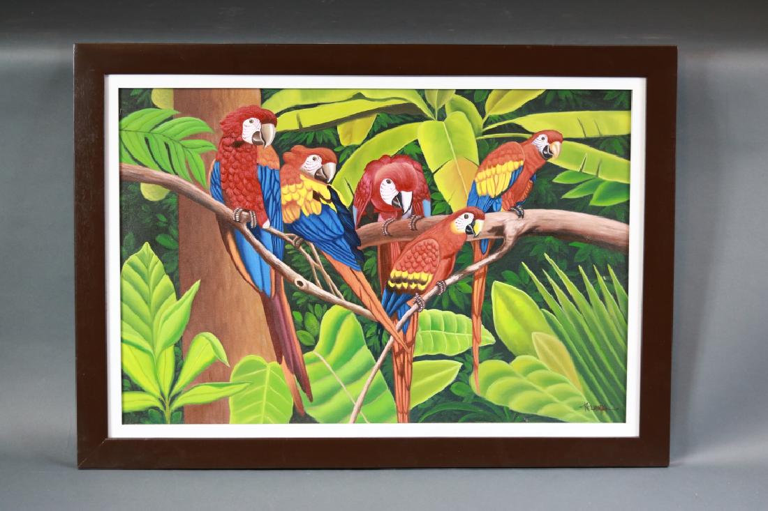 Original Painting of Parrots (1 of 4)