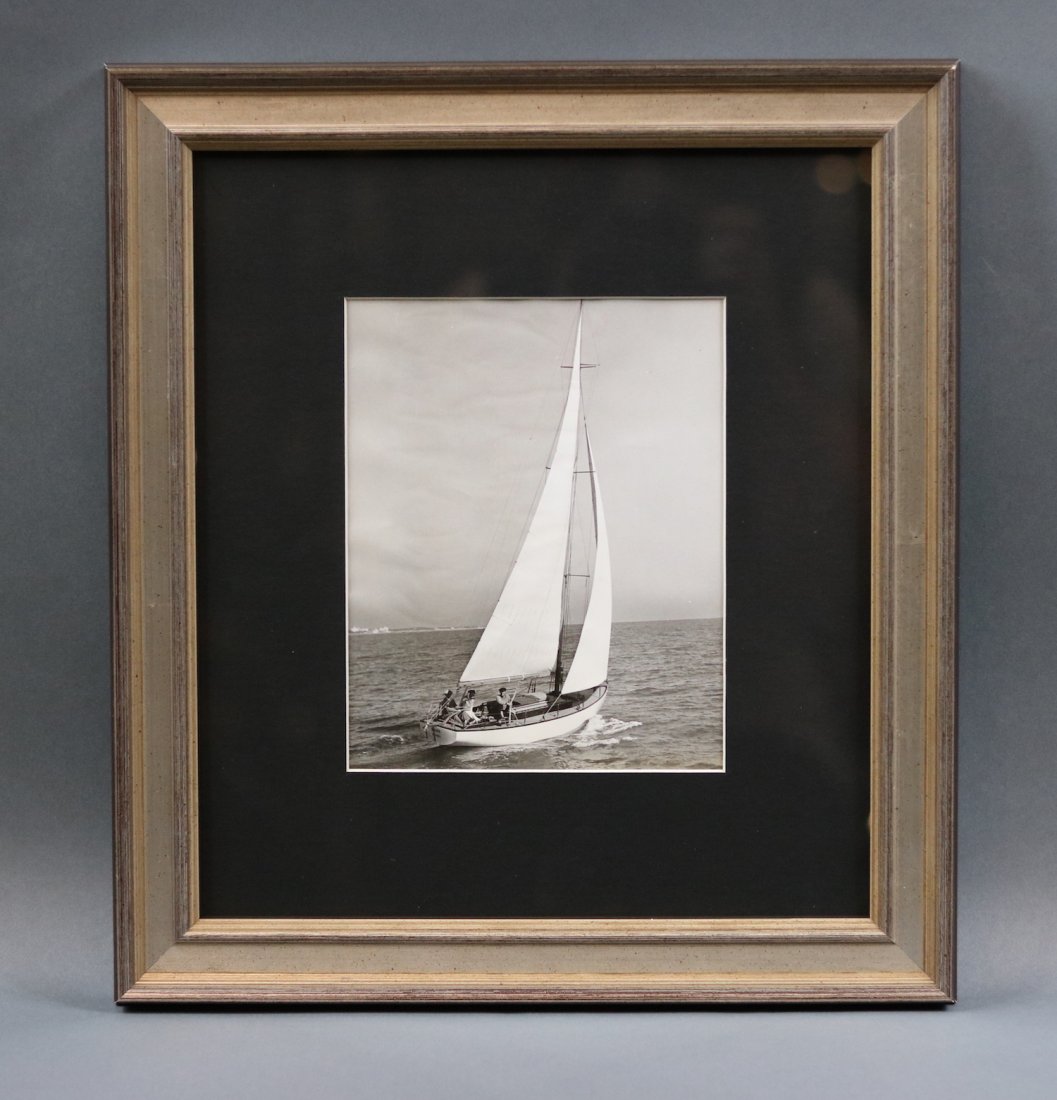 Original Photo of The Babe: Original photo of The Babe, a 30' cutter documenting a race from Miami to Nassau with Theodore H. Matheson at the helm of Biscayne Bay Yacht Club.