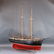 Antique model of a two-masted schooner