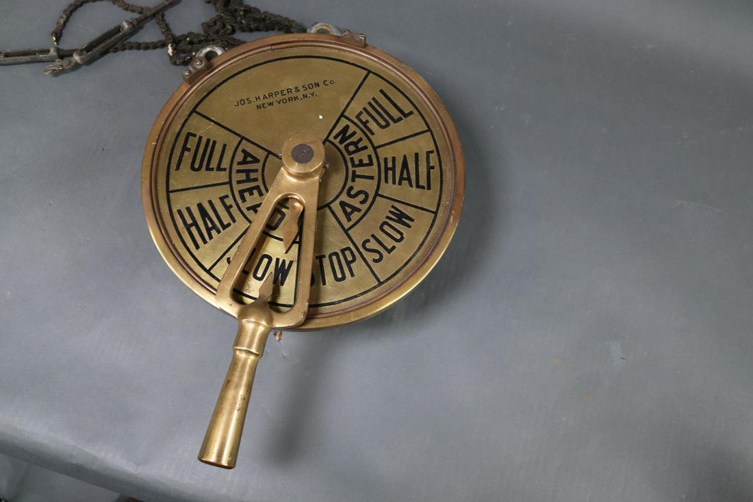 SOLID BRASS SHIPS ENGINE ORDER TELEGRAPH (1 of 5)