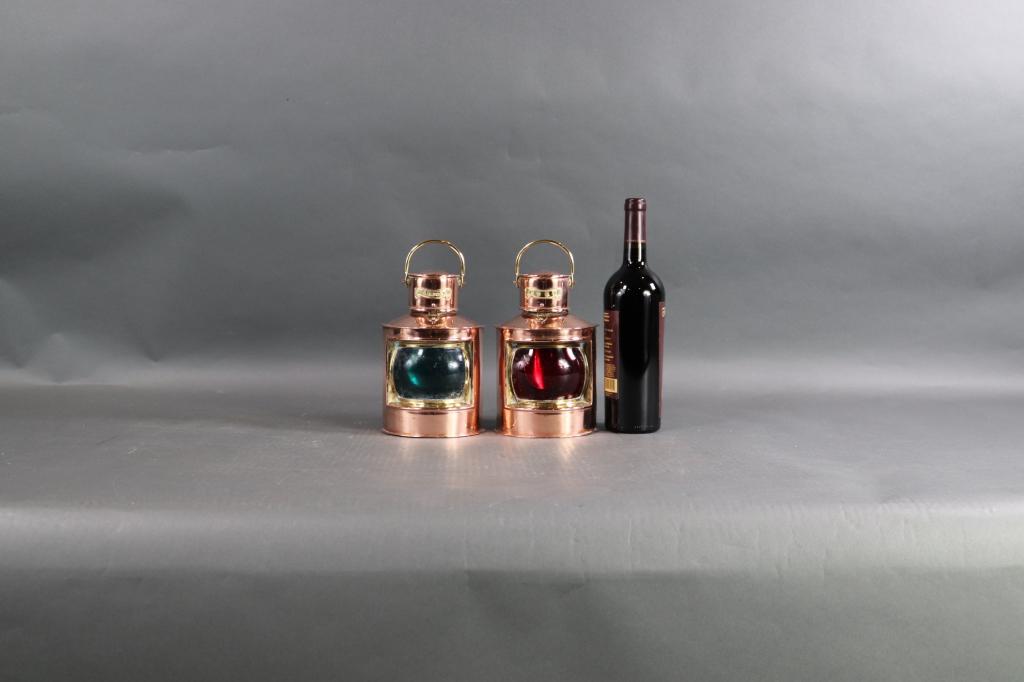 COPPER PORT AND STARBOARD SHIP LANTERNS (1 of 9)