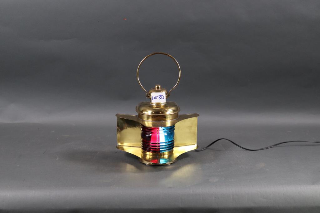 BRASS PORT AND STARBAORD WING LANTERN WITH HANDLE (1 of 5)