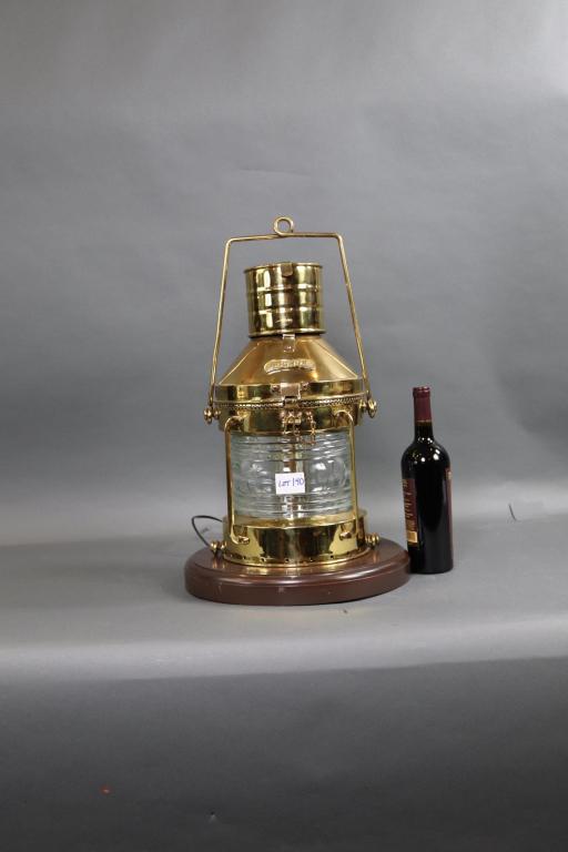 SOLID BRASS SHIPS ANCHOR LANTERN (1 of 7)