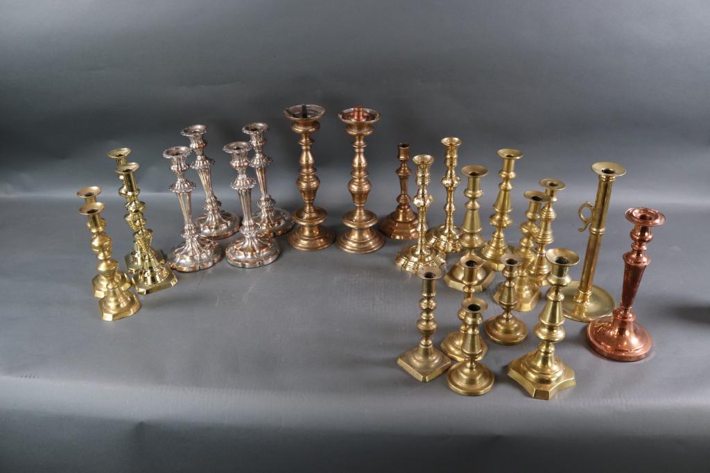 Lot of 24 Brass Candlesticks (1 of 7)