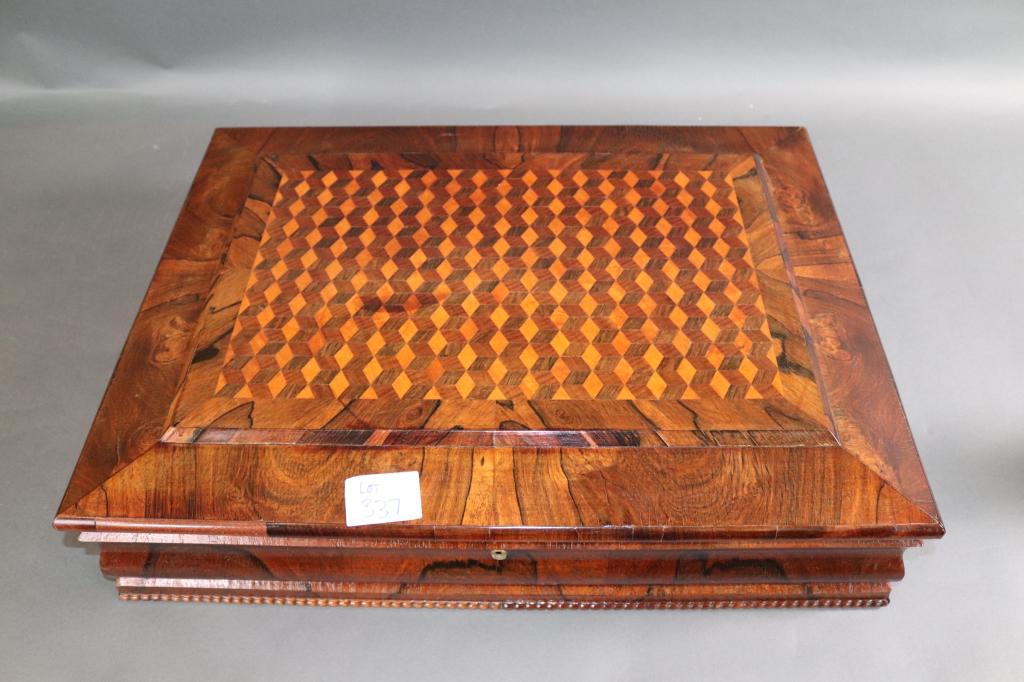 HINGE TOP DESK WITH MARQUETRY INLAY (1 of 11)