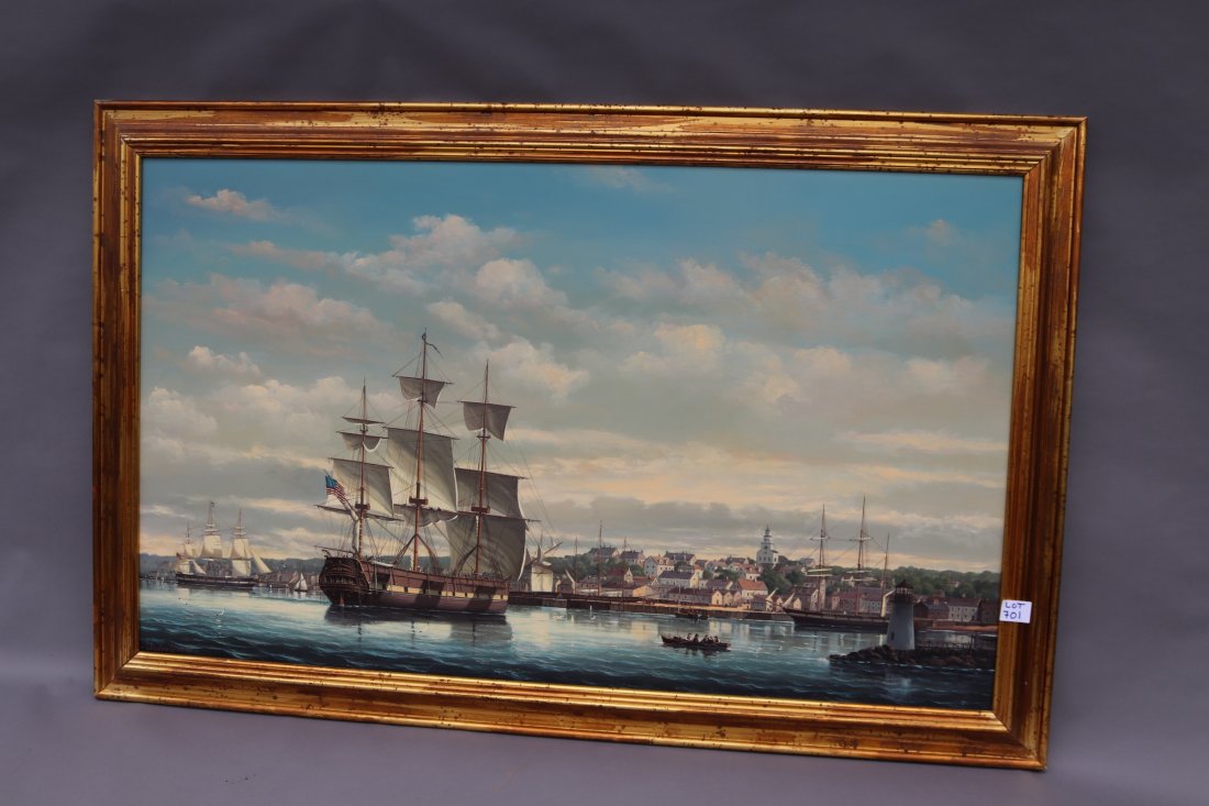 Painting of Nantucket Harbor by Salvatore Colaccio (1 of 4)