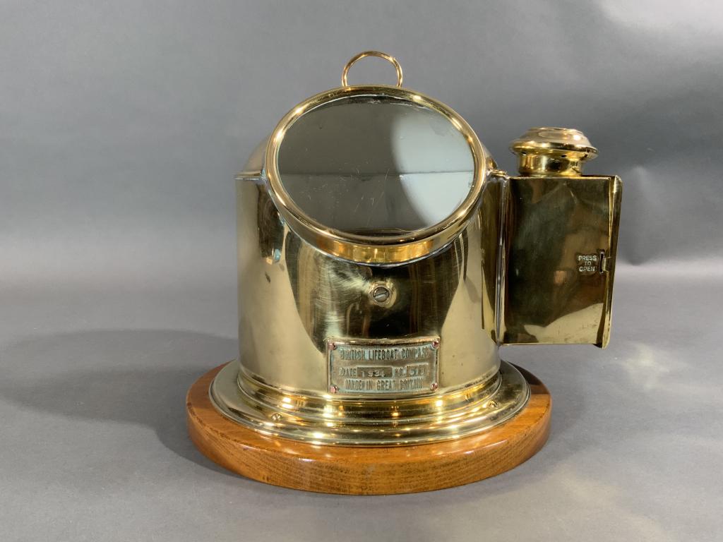 SOLID BRASS BOAT BINNACLE FROM ENGLAND (1 of 7)
