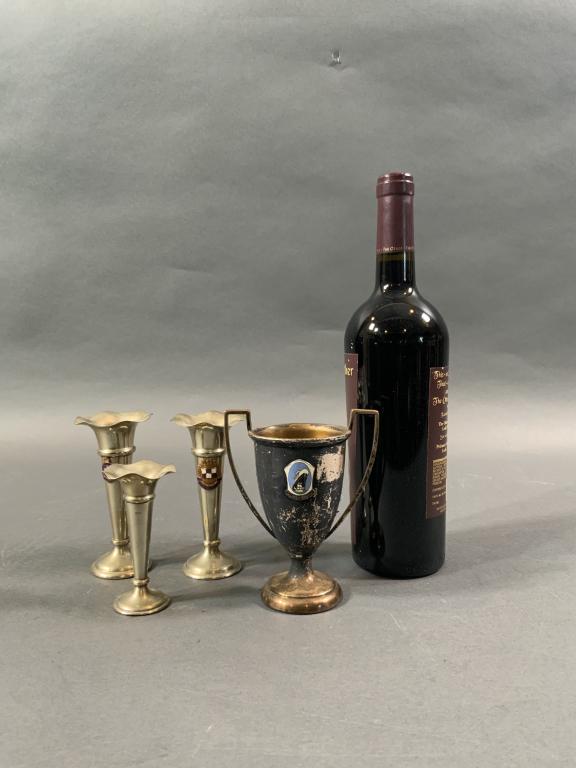 OCEAN LINER BUD VASES AND TROPHY (1 of 5)