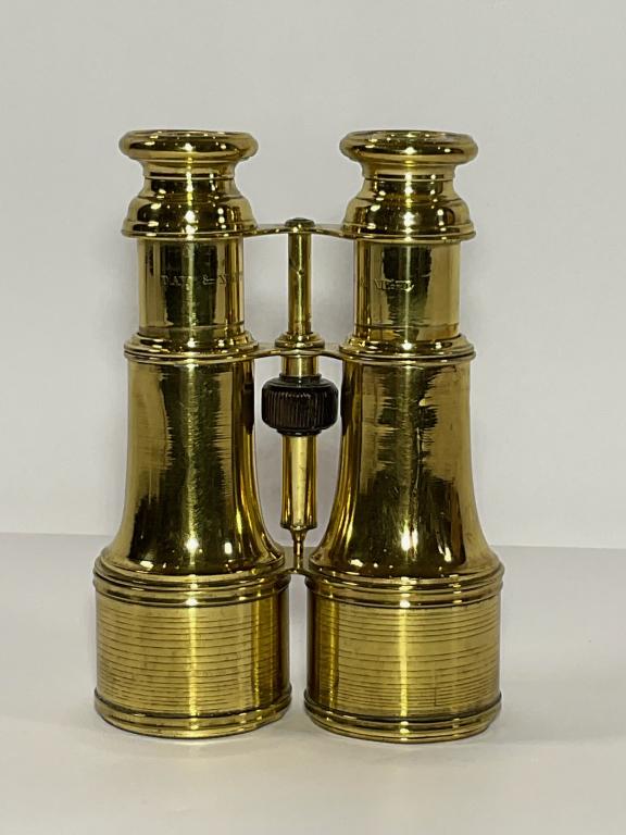 Binoculars By Lemaire Of Paris By Mc Allister Of P: Yachting binoculars from the late 1800s by Lemaire of Paris. With eyepieces pierce with the marketers name Mc Allister, Philadelphia. These have been meticulously polished and lacquered. With geared f
