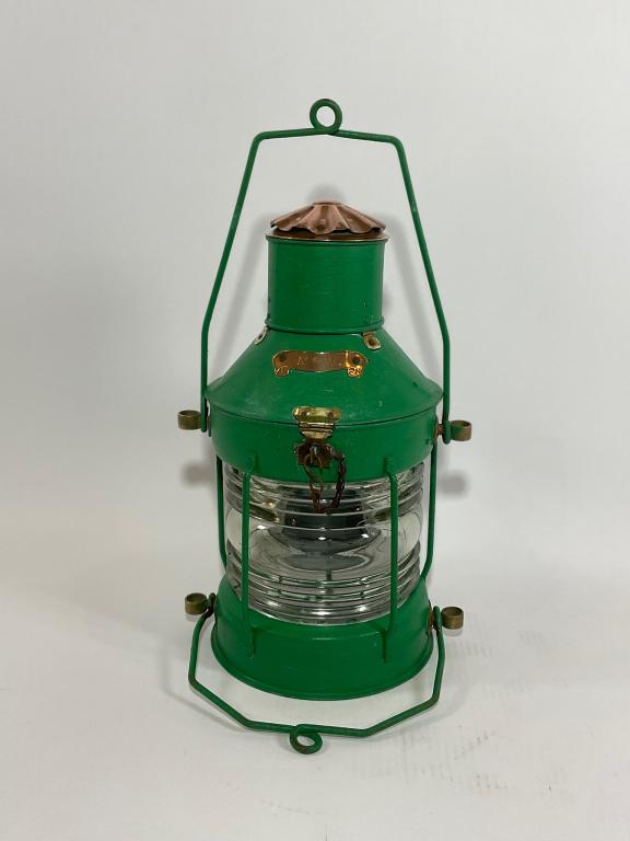 Steel Ships Anchor Lantern With Copper Top (1 of 5)