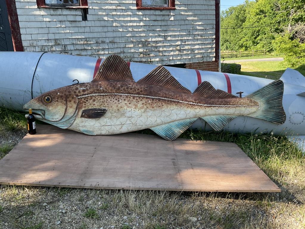 Eight Foot Carved Fish (1 of 4)