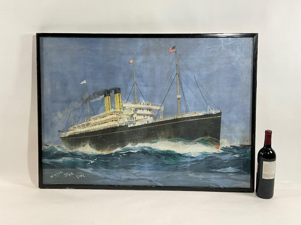 White and Star Line Ocean Liner Litho (1 of 5)