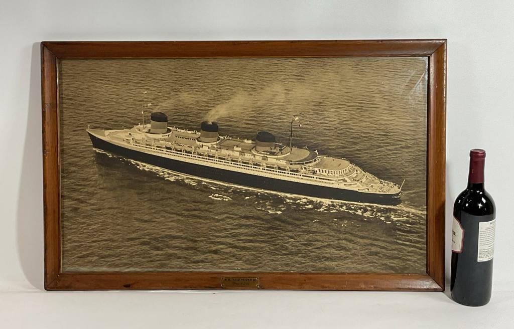 Ocean Liner Normandie Lithograph (1 of 5)