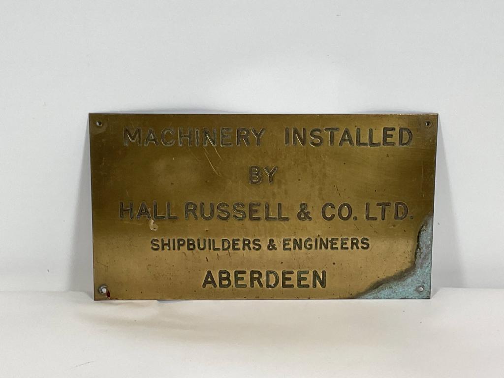 Ship Builders Brass Engine Room Placque (1 of 6)
