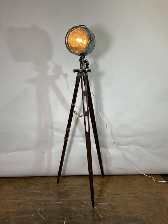 Vintage Industrial Lighting Spotlight on Tripod (1 of 13)