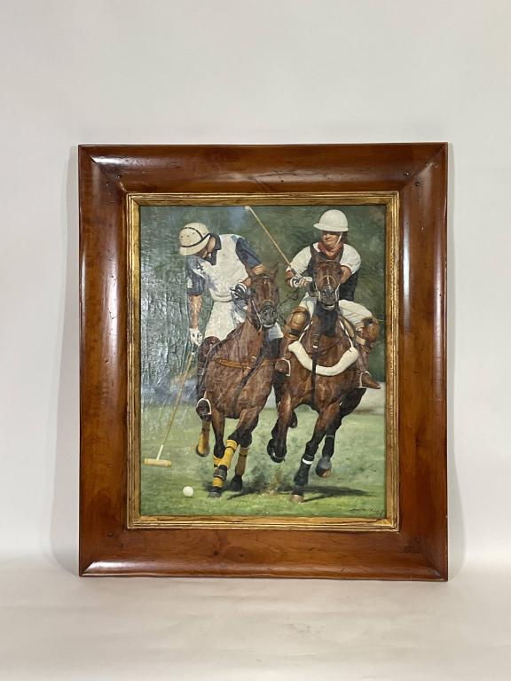 Polo Players on Horses Oil Painting (1 of 5)