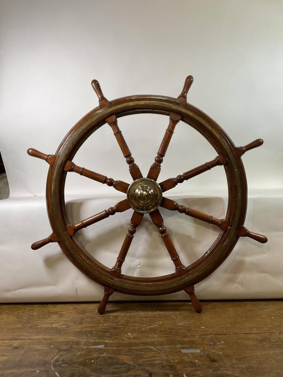 Antique Six Foot Ships Wheel (1 of 9)