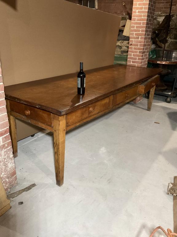 Enormous Wood Farm Table with Drawers (1 of 12)
