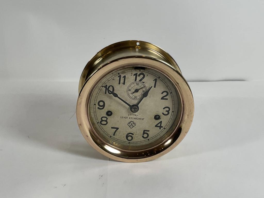 Brass ships clock by Ansonia (1 of 10)